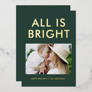 elegant foil 1 photo modern foil holiday card