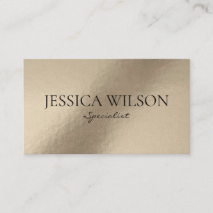 Elegant foil gold brown modern business card