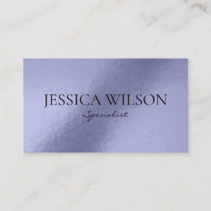 Elegant foil gold violet modern business card