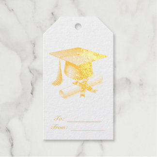 Elegant Foil Graduation Gift Tag