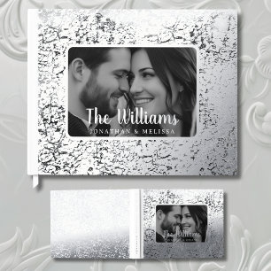 Elegant Foil Guest Book Picture Guestbook White 