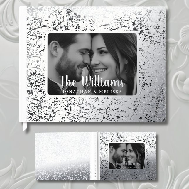Elegant Foil Guest Book Picture Guestbook White  (Creator Uploaded)