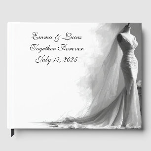 Elegant Foil Guestbook – Romantic Wedding 