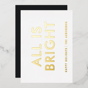 elegant foil non photo modern foil holiday card