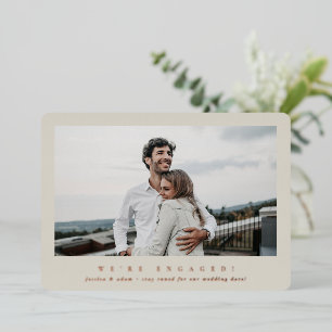 Elegant Foil Single Photo Engagement Announcement