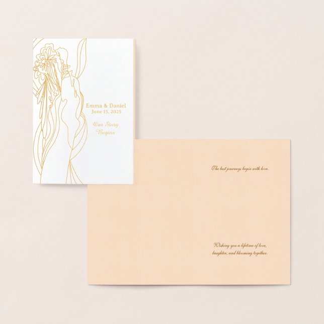 Elegant Foil Wedding Card (Display)