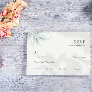 Elegant Foliage Modern RSVP Card