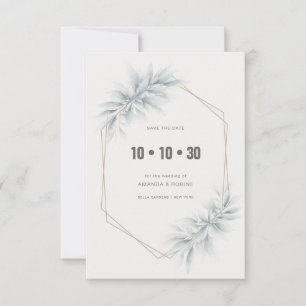 Elegant Foliage Modern Save The Date