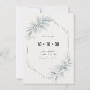 Elegant Foliage Modern Save The Date