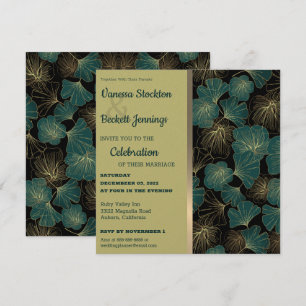 Elegant Foliage Wedding Invitation