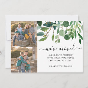 Elegant Foliage We've Moved New Home Photo Moving Announcement