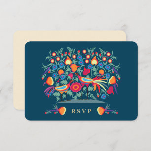Elegant Folk Art Design RSVP Cards