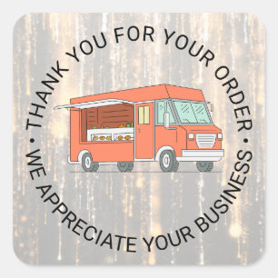 Elegant Food Truck Logo Sticker