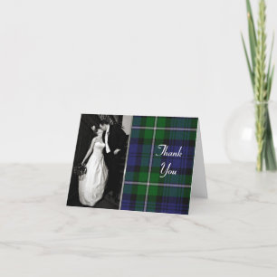 Elegant Forbes Plaid Photo Thank You Card