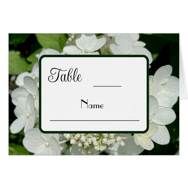 Elegant Forest Green and White Hydrangea  Wedding  (Front Horizontal)