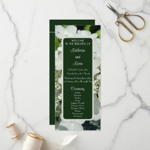 Elegant Forest Green Botanical Wedding Program Programme