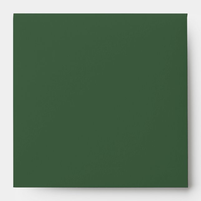Elegant Forest Green Linen Envelopes (Front)