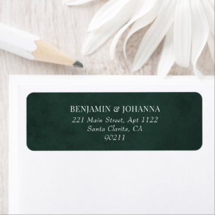 Elegant Forest Green Wedding Return Address