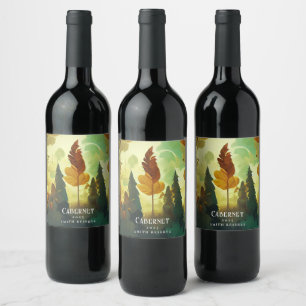 Elegant Forest Nature Custom Wine Labels