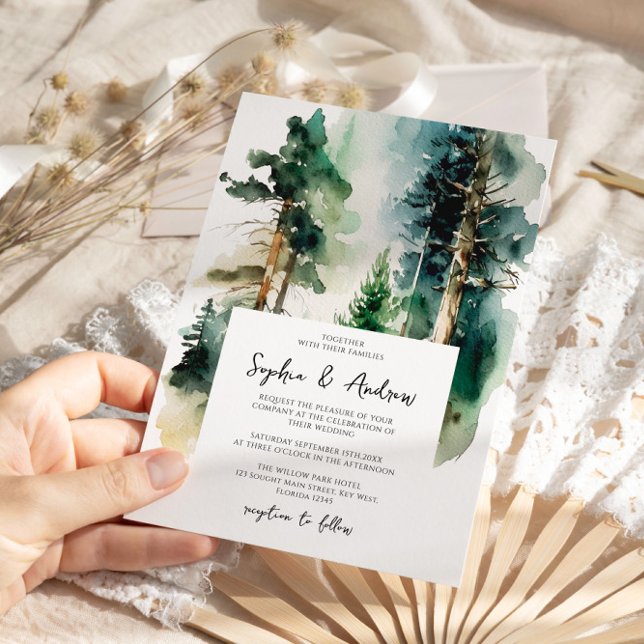 Elegant Forest Wedding Invitation (Creator Uploaded)