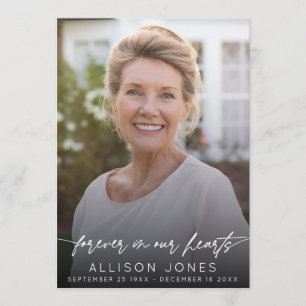 Elegant Forever In Our Hearts Order of Service Programme