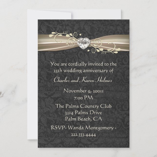 Elegant Formal Anniversary Invitation (Front)