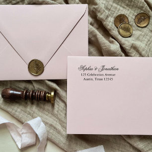 Elegant Formal Calligraphy Wedding Return Address Self-inking Stamp