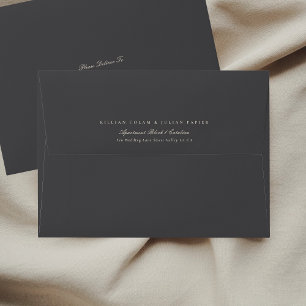 Elegant Formal Charcoal & Beige The Wedding Envelope