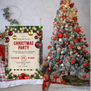 Elegant Formal Christmas Party Invitation   Luxury