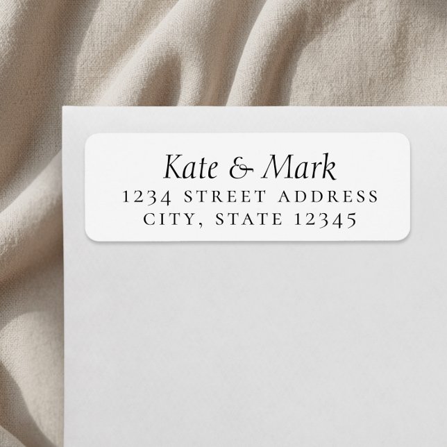 Elegant Formal Couple Names Wedding Return Address (Creator Uploaded)