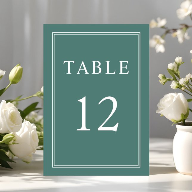 Elegant Formal Emerald Green Wedding Table Number (Elegant Formal Emerald Green Wedding Table Number)