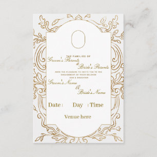 Elegant Formal Engagement Ceremony Invitation