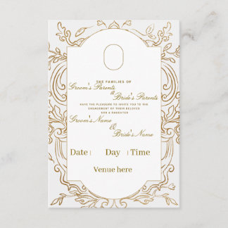 Elegant Formal Engagement Ceremony Invitation
