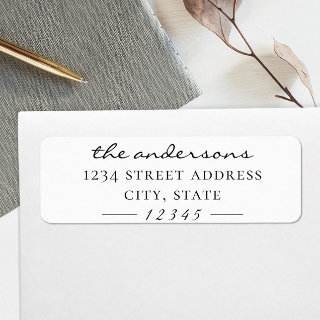 Elegant Formal Family Name Custom Return Address (Creator Uploaded)