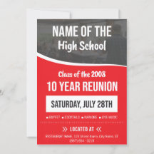 Elegant Formal High School Reunion Invitation
