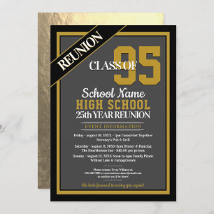 Elegant Formal High School Reunion Invitations