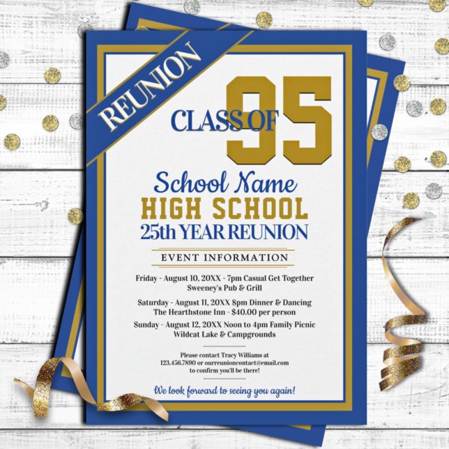Elegant Formal High School Reunion Invitations (Creator Uploaded)