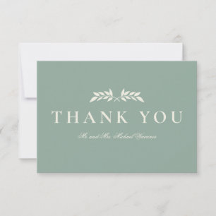 Elegant Formal Laurel Thank You Card