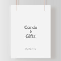 Elegant Formal Minimal Cards and Gifts Sign