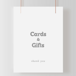 Elegant Formal Minimal Cards and Gifts Sign