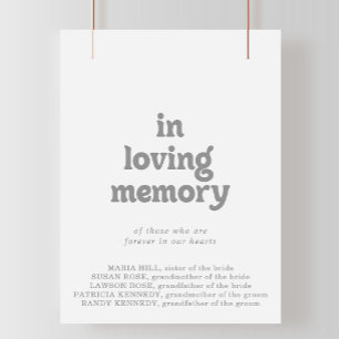 Elegant Formal Minimal In Loving Memory Sign