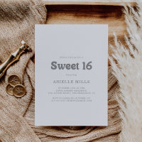 Elegant Formal Minimal Sweet 16 Birthday Party