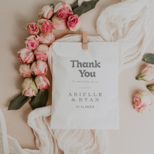 Elegant Formal Minimal Thank You Wedding Favour Bags