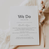 Elegant Formal Minimal We Do Again Vow Renewal