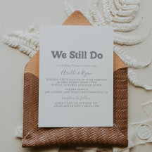 Elegant Formal Minimal We Still Do Vow Renewal