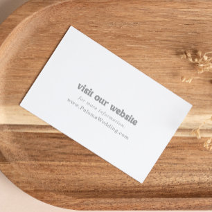 Elegant Formal Minimal Wedding Website Enclosure Card