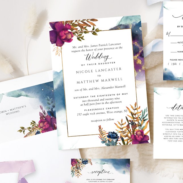 Elegant Formal Mystic Garden Celestial Wedding  Invitation (Creator Uploaded)