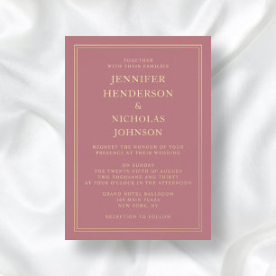 Elegant Formal Pink Wedding Gold