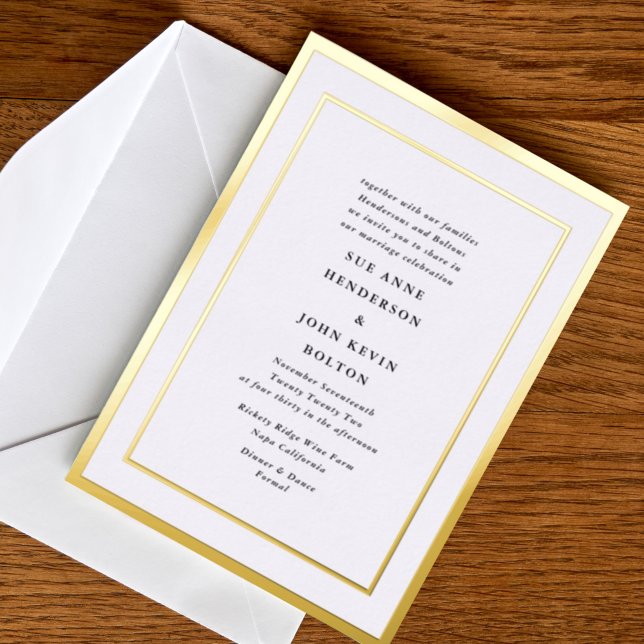 Elegant Formal Pressed Gold Leaf Frame Wedding (Creator Uploaded)