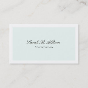 Elegant Formal Professional Blue Business Card